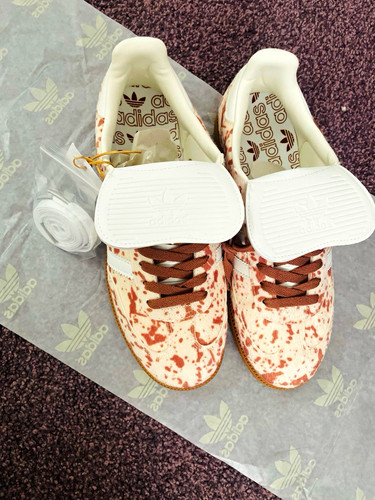 Adidas white brown animal - adidas, white/brown