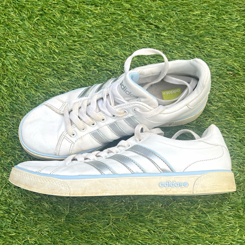 Adidas white silver - lace, up