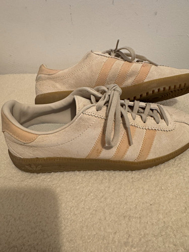 Adidas beige pale - pink, suede
